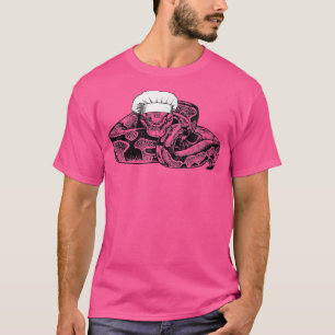 Camiseta Ball Python Cobra Cook Chef Cozinhar Engraçado