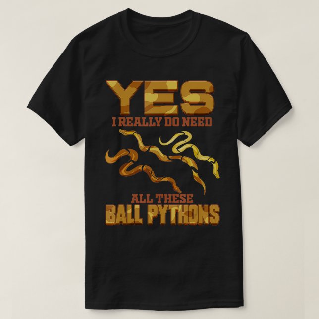Camiseta Ball Python Cobra Herpetologista Python (Frente do Design)