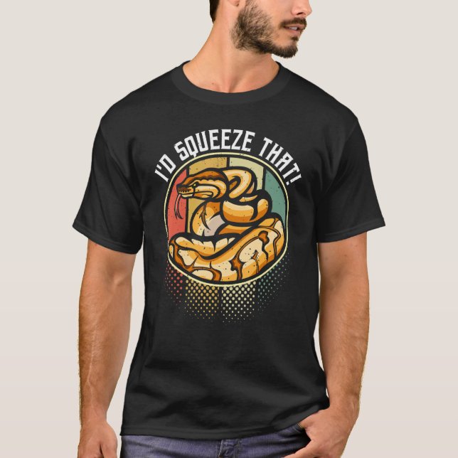 Camiseta Ball Python Herpetologist Pun For A Banana Snake   (Frente)