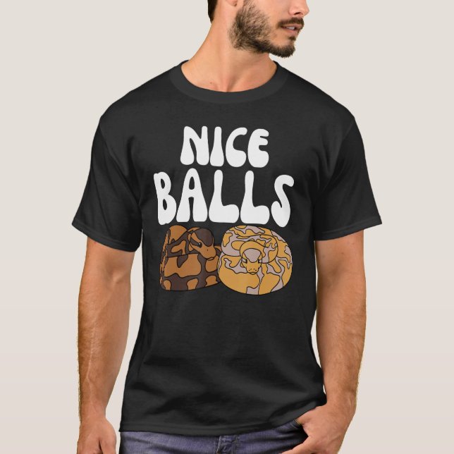 Camiseta Ball Python Snake Nice Balls (Frente)