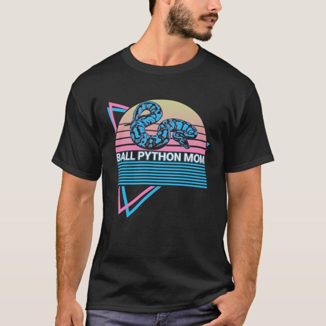 Camiseta Ball Python Snake Retro Ball Python Mom (Frente)
