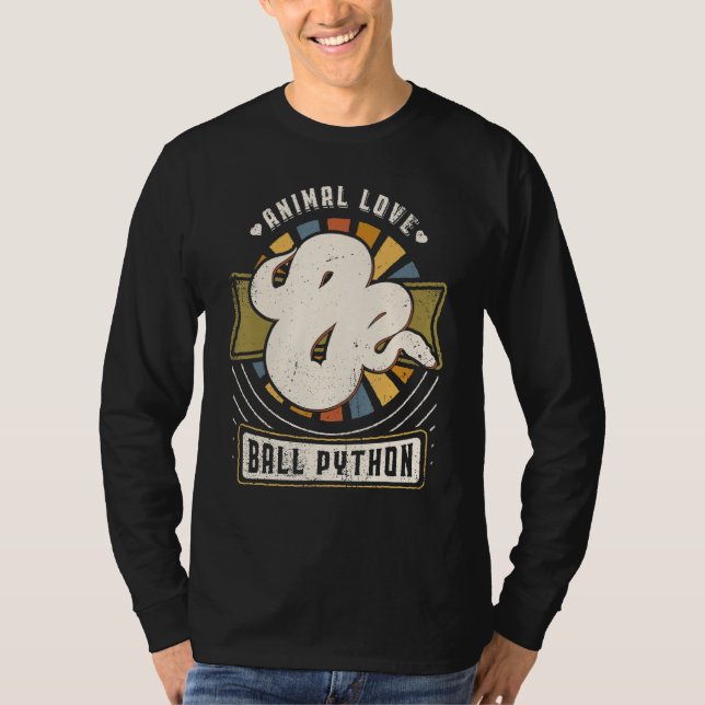 Camiseta Ball Python Vintage Classic Retro Animal (Frente)