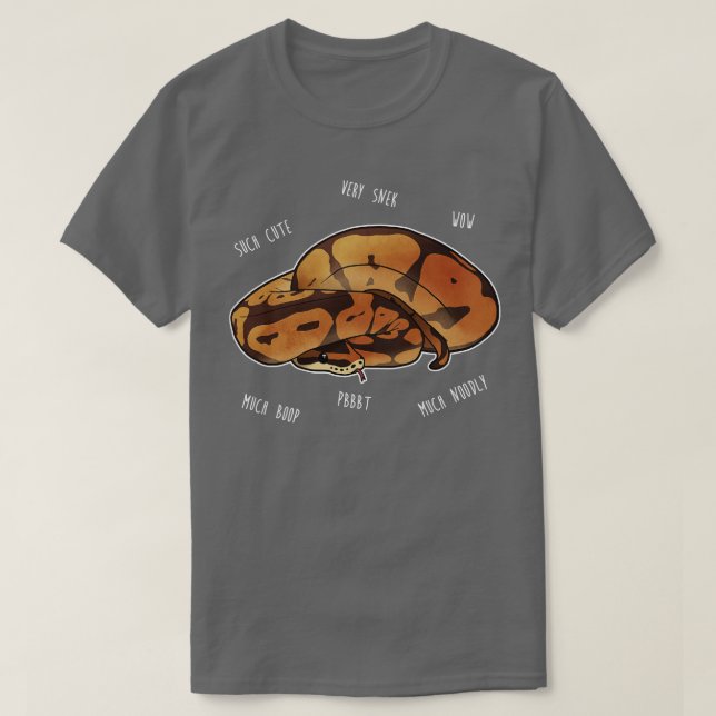 Camiseta Ball Python Wow Snek (Frente do Design)