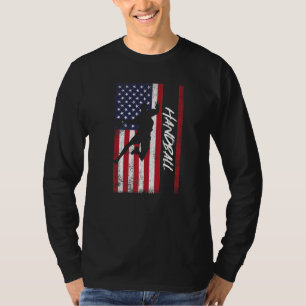 Camiseta Ball S do Handball Player do Sinalizador Americano