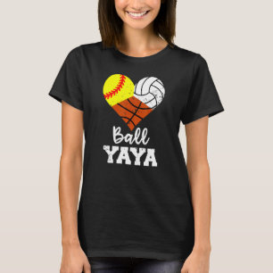 Camiseta Ball Yaya Heart Softball Basball Ya