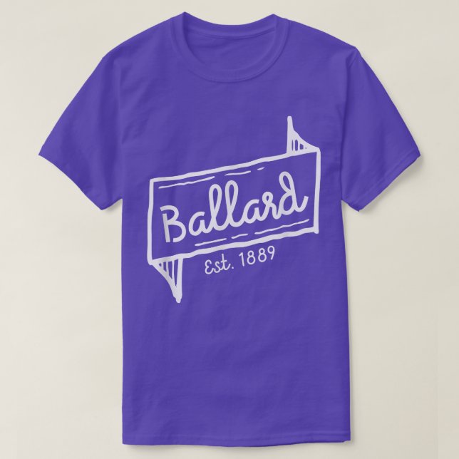 Camiseta Ballard Seattle Washington Est  (Frente do Design)
