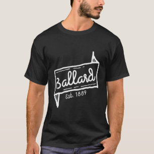 Camiseta Ballard Seattle Washington Est 1889 Vizinhança