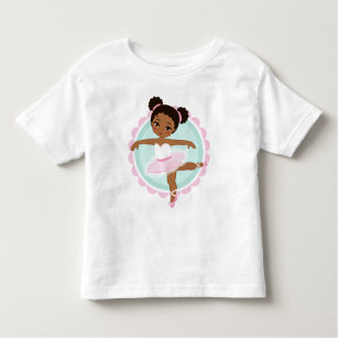 Camiseta Ballerina Afro-Americana - Dançarina Balé Rosa