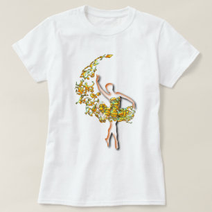 Camiseta Ballerina Art Fire Dance - Desenho de Dançarino B