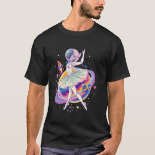 Camiseta Ballerina Astronauta Ballet Espacial Meninas Crian
