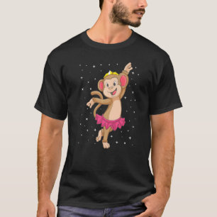 Camiseta Ballerina Balé de macacos Dançador de crianças Men