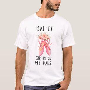 Camiseta Ballerina - Balé Me Mantém Nos Dedos - Dançando -