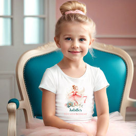 Camiseta Ballerina Blonde Pink Teto Name Birthday Girl