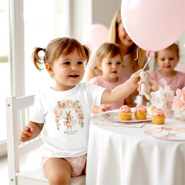 Camiseta Ballerina Bunny Rose Arch Birthday Girl Tee