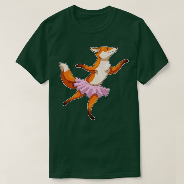 Camiseta Ballerina de Ballet Dança da Raposa (Frente do Design)