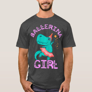 Camiseta Ballerina Girl Balé Dancer Dino Dancing T-Rex