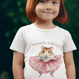 Camiseta Ballerina Hamster Girls Personalizadas Aniversário