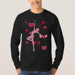 Camiseta Ballerina Hearts En Pointe Balé Dançer B