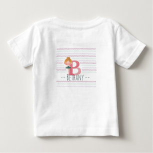 Camiseta Ballerina Monograma “B” Rosa Pastel