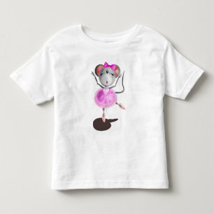 Camiseta Ballerina Mouse Engraçado Dançador de Balé de Cami