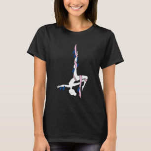 Camiseta Ballerina pendurada em vestes Dança Esportes de Ar