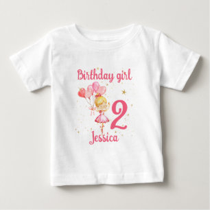 Camiseta Ballerina - Rosa de aniversário