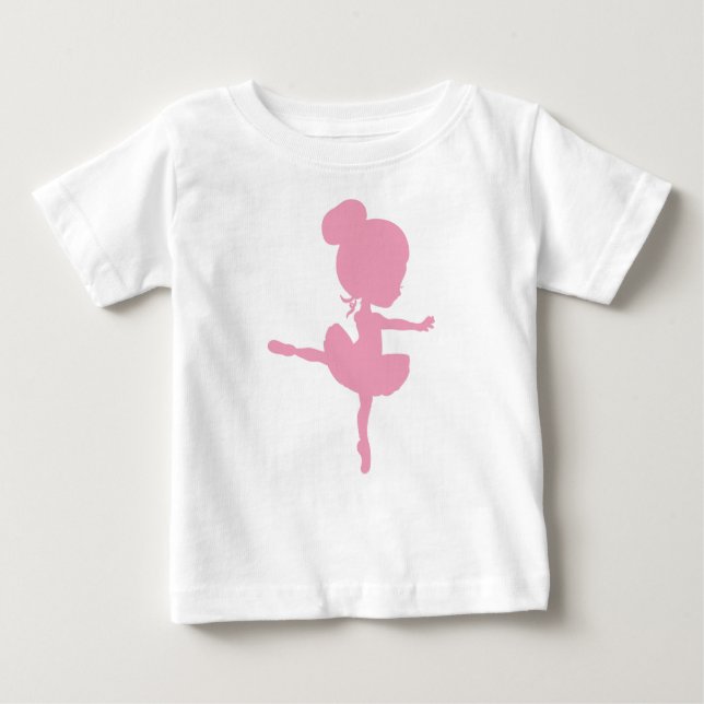 Camiseta Ballerina Silhouette, Balé Girl, Balé Dance (Frente)