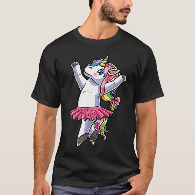 Camiseta Ballerina Unicorn Ballet Dance Dancing Danseuse (Frente)