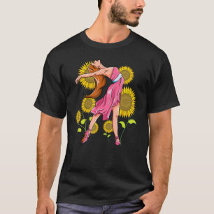 Camiseta Ballerina Yellow Sunflower En Pointe Balé Dancin