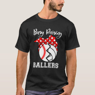 Camiseta Ballers Engraçados De Voleibol De Baseball Mãe