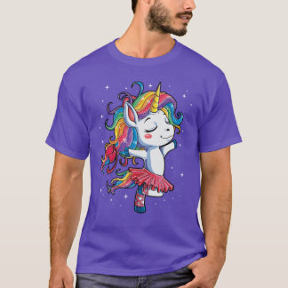 Camiseta Ballet Dancer Unicorn shirt Girls Rainbow Ballerin