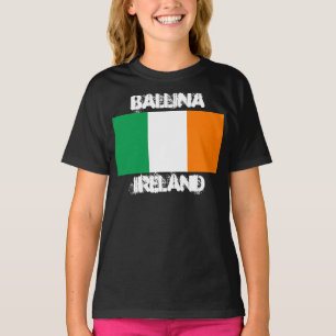 Camiseta Ballina, Ireland com bandeira irlandesa