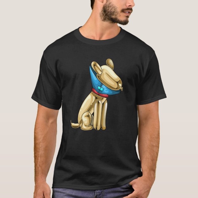 Camiseta Balloon Balloon Animal Dog Cone of Shame (Frente)