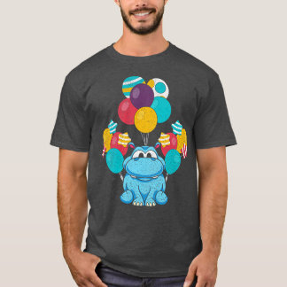 Camiseta Balloon Birthday Hippo Hippopotamus