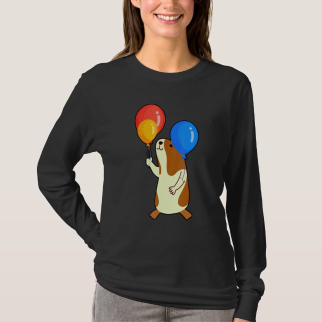 Camiseta Balloon Pig Graphic Guinea Pig Owner Pet Cavy Anim (Frente)