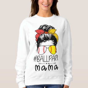 Camiseta BallPark Mama Baseball Dia de as mães Mãe M