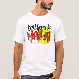Camiseta Ballpark Mom Mama Baseball Softball Mother's Day