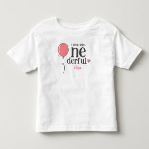 Camiseta Baloão de primeiro aniversário da adorável meninin