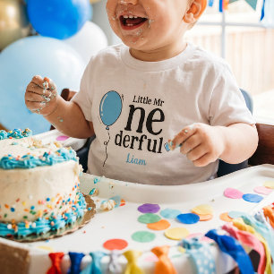 Camiseta Baloão de Primeiro Aniversário do Pequeno Sr. Oned