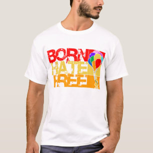 Camiseta balões arco-íris. nascer odeia de graça.