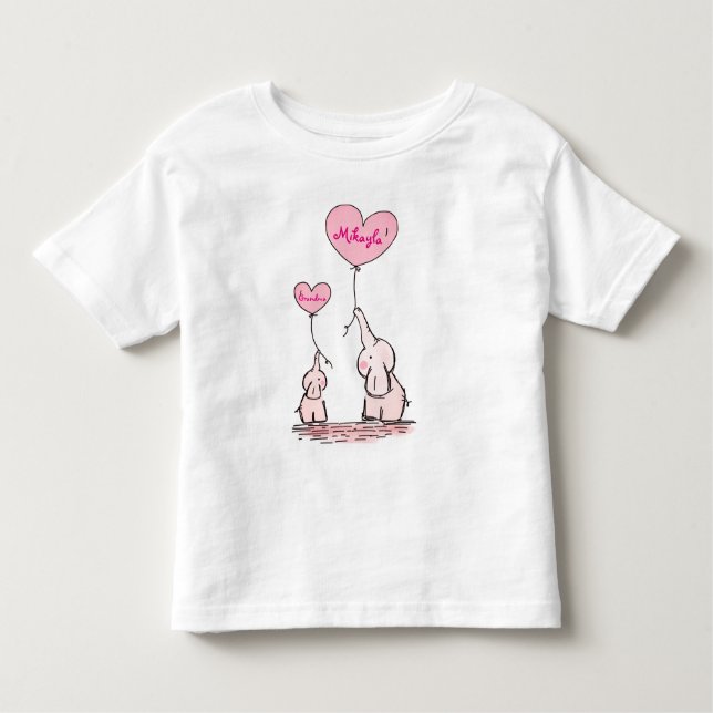 Camiseta Balões bonitos da posse do bebê do elefante (Frente)