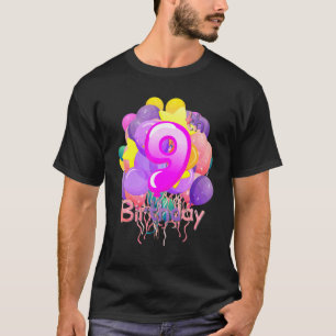 Camiseta Balões Cachorros 9º Anos Nove Anos Número de Anive