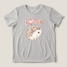 Camiseta Balões de Amor Coração Rosaouriço Fofinho