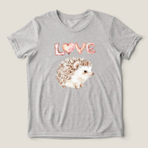Camiseta Balões de Amor Coração Rosaouriço Fofinho