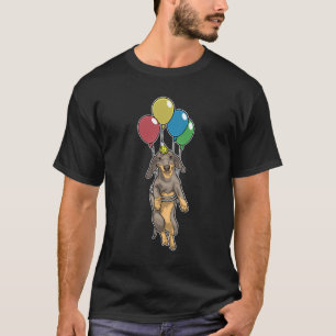 Camiseta Balões de Aniversário de Dachshund