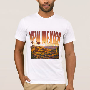 Camiseta Balões de Ar do Deserto do Novo México Aventura Su