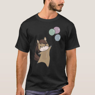 Camiseta Balões de Cavalo-Cavaleiro Voando Pônea Animal Cuj