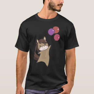 Camiseta Balões de Cavalo-Cavaleiro Voando Pônea Animal Cuj