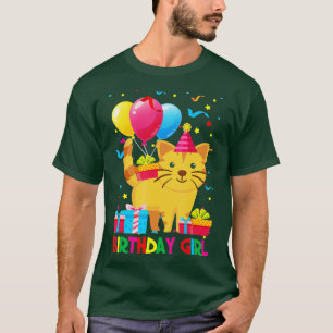 Camiseta Balões de Gato legal e Cute Festa de Aniversários 