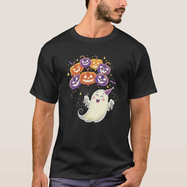 Camiseta Balões de Halloween (Frente)